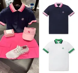 Abbigliamento da golf T-shirt estive da donna a maniche corte T-shirt da donna abbigliamento sportivo Top traspirante ad asciugatura rapida bellissimo sport all'aria aperta 2207129587104