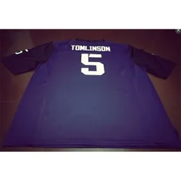 2324 #5 Purple Ladainian Tomlinson TCU Horned Frogs College College Jersey أو Custom أي اسم أو قميص رقم