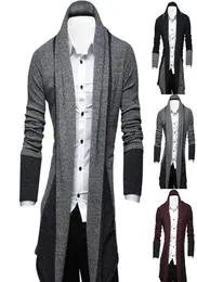 Men Patchwork Sweater Fashion Pattern Design Korean Style Long Sleeve Male Cardigan Sweater Casual1278780