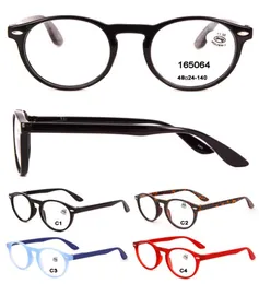 Hela runda plastläsglasögon för kvinnor och man billig modeläsningsdesigner Eyewear Glasögon Förstoringsstyrka 100 3347884