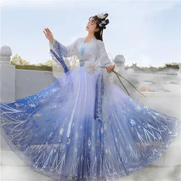 2023 Carol Star Paillettes Gradiente Scintillante Abito da donna Set Abito tradizionale cinese Hanfu Prom Formale Compleanno Regalo di Natale 240220