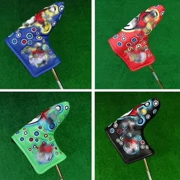 Golfschläger-Abdeckung Clown-Putter-Abdeckung Smiley-Putter-Abdeckung, eine Linie lang, mit Klettverschluss geschlossen