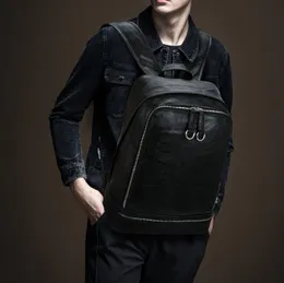 Fabrycznie hurtowa męska torba na ramię 2 kolory duża pojemność wyściełane skórzane plecaki