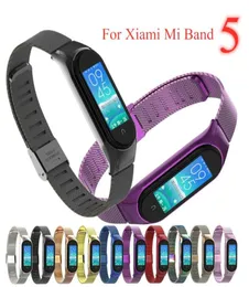 für Xiaomi Mi Band 5 Strap Metall Armbänder Edelstahl Armband für Mi band 5 Strap Correa Miband 5 Handgelenk Bands Pulsera2027053