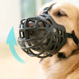 MUZZLES COMFY Soft Silicone Dog Basket Nose med rörligt täckning för små medelstora stora och xlarge hundar slutar bita skällande tugga