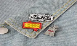 Beetlejuice Emalj Pin Thriller Comedy Badge Brooch Lapel Pin Denim Jeans Shirt Bag Gothic Punk Movie Jewelry Gift For Friends6512506