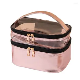 Cosmetic Bags Makeup Bag Multifunction Double Transparent Women Big Capacity Travel Organizer Case Toiletry Beauty Storage