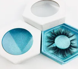 Ögonfransförpackningsbox Hexagon Box False Eyelash Packaging Cases 3D Mink Eyelashes Boxar Faux Cils Lash Strip Case tom Beauty2285345