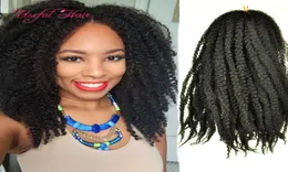 Moğol sentetik örgü saçları 18inch afro kinky kıvırcık Marley örgü kıvırcık saç uzatma gemisi marley tığ örgüleri saç e4097235