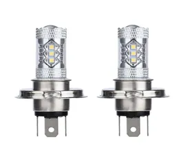 2 x 80WホワイトH4 9003 HB2 LEDフォグ電池15 LEDランプオート電池車のライト12Vユニバーサル6000Kターンシグナルランプ7283302