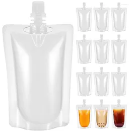 Take Out Containers Clear Liquor Pouches Juice Drink Stand Up Water Flasks Screw Lid Plastic Beverage Bags Adults Coffee Soy Milk