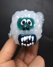4 tum Abominable Snowman Pipe USA Color Oil Burner Hand Pyrex Spoon Pipes Heady Tobacco Dry Herb Snow Monster Pipe DHL1001124