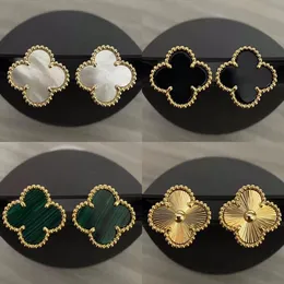 20 Färgdesigner Clover Studs Earring Vintage Four Leaf Clover Charm Studörhängen