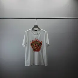 Yaz Men Tasarımcı T Shirt Pamuk Gevşek Tearing Tees Mektup Baskı Kısa Kollu Gömlek Moda Hip Hop Sokak Giyim Giyim Tee Sesli W06