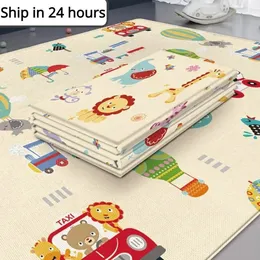 NonToxic Foldable Baby Play Mat Educational Childrens Carpet in the Nursery Climbing Pad Kids Rug Activitys Games Toys 180100 240223