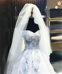 Veli da sposa 2021 Vendita lungo 3 M Doppio strato Morbido tulle Testa da donna con pettine Accessori da sposa Elegante velo da cattedrale di lusso6879270