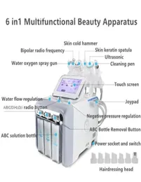 6 i 1 vatten Syre Machine Skin Care Deep Cleansing Exfoliating Hydro Dermabrasion Water Oxygen Jet Peel Machine3280857