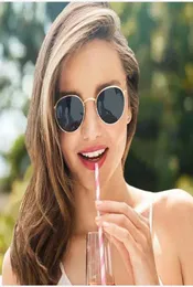 Brand Round Sunglasses Men Women Eyewear Sun Glasses Brand Designer Gold Metal Frame uv400 Lenses With Better Quality Brown Cases 2102331