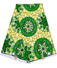 Afrikanischer Stoff mit grünen Blumen, hochwertig, 100 % Polyester, garantiert echtes Wachs, Ankara-Stoff, Material zum Nähen von Kleidung 6246919