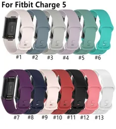 Högkvalitativ klockrem för Fitbit Charge 5 Watchband Armband Sport Watch Bands Silikon Wristband för Fitbit Charge5 Accessorie6065584