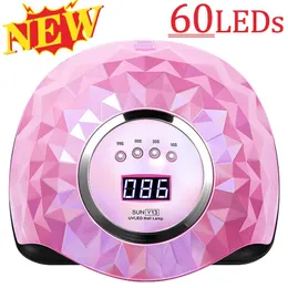 60LEDS UV Lampa paznokciowa do żelowego lakieru suszenia Smart Sensor Tryb Niski ciepło Art Salon Professional Manicure Machine 240229