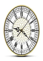 Big Ben Clock المعاصرة على مدار الساعة الحديثة الرجعية الصامتة غير الموقوتة الجدار مشاهدة English Home Decor Great Britain London Gift X0701137011