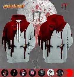 Horrorfilm It Chapter Two WHOSONG 2019 3D Hoodie Man Bloodiness Panic Jacket Langarmbluse3276438