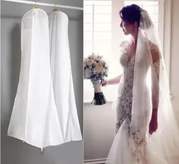 Selling In Stock Big 180cm Wedding Dress Gown Bags High Quality White Dust Bag Long Garment Cover Travel Storage Dust Covers1264201