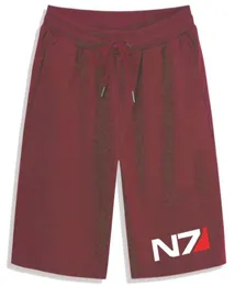 Men039s шорты Лето Mass Effect N7 с логотипом и принтом на заказ брендовые однотонные мужские шорты свободные удобные для отдыха официальные мужские шорты1893333