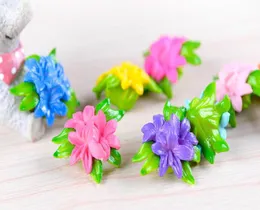 10 pezzi colorati fiori di simulazione decorazioni paesaggistiche giardino fatato miniature terrario figurine accessori per la casa cupcake topper8817217
