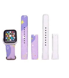 DIY Sublimation Straps White Blank Party Replacement Band for iWatch 1 2 3 4 5 PU Leather Watch Band 38 40 42 44mm Portable Adjust9683283