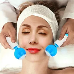 1 par de beleza cristal hóquei no gelo rosto olhos massagem onda bola apertar endurecimento linhas finas ferramentas cuidados com a pele anti-envelhecimento beleza health240227