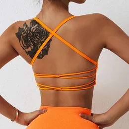 Lu Align Summer Outfit Bras Hot Women Gym Tops Sexy Backless Sports Bra for Yoga Fitness Wear Removable Padded Workout Underwear Damen Unterwsche Jogger Gry Lu-08 2024