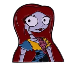 The Nightmare Before Christmas Brosch Weird City Night Doll Miss Sally Brosch Clothes Hat Pin Metal Accessories Gift2589782