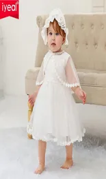 iyeal baby christning gowns幼児の女の子のドレスのための小さな女の子の服の洗礼結婚式3pcs13369261のための夏のドレス