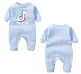 Tik tok baby nowonarodzony romper oddychający i wygodne chłopcy dziewczęta długotrwałe mody kombinezonu krótkie wideo dzieci039s clothi5421701