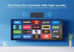 Mini Düz Kapalı HD Sinyal Amplifikatör Dijital TV Anten HDTV Dijitaller 50 Mil Menzil Skywire VHF UHF4946981