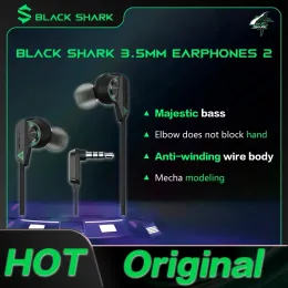 이어폰 오리지널 블랙 상어 3.5mm 이어폰 2 이어폰 타입 C 3.5mm Pro Xiaomi Samsung Nubia Blackshark Rog 스마트 폰