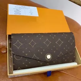 leather wallet long purse women designer Sarah Wallet card holder with box dust bag M60531
