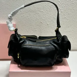 Alta qualidade Nappa Leather Mini Min Min Pocket Saco Designer de moda Mulheres Multifuncional Bolsa Locomotiva Bolsas de ombro de Lady Zipper