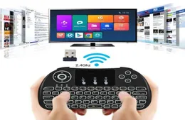 H9 Fly Air Mouse Wireless Backlit Blacklight Keyboard Multimedia Control Control Touchpad Handheld for Android TV Box5758404
