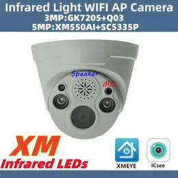 5/3MP Luce a infrarossi Microfono incorporato Altoparlante WIFI Wireless AP IP Telecamera Dome a soffitto Slot per scheda SD XMEYE ICsee P2P Audio bidirezionale