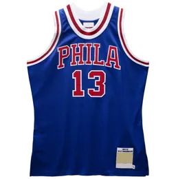 Zszyte koszulki do koszykówki Wilt Chamberlain 1966-67 Mesh Hardwoods Classic Retro Jersey S-6xl