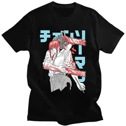 Hoodie Japanese Manga Themed Chainsaw Man Chainsaw Man Handsome And Personalized Short Sleeved European Size Pure Cotton Men's T-Shirt