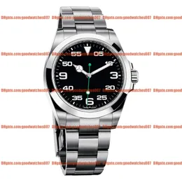 Luksusowy zegarek Rolaxes Air King Cal.2813 126900 Watches M126900-0001 40 mm Black Dial Mechaniczne szafirowe lustro lustra stali nierdzewnej z oryginalnym certyfikatem pudełkowym