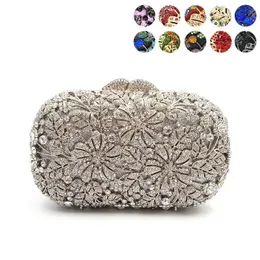 Mulheres noite festa saco diamantes elegante cristal embreagem luxo nupcial casamento carteira bolsa bolsa flor bolsas 240223