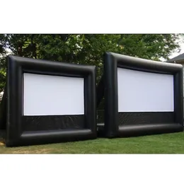 wholesale Touring 10x8mH (33x26ft) Big Outdoor Inflatable Cinema Screen,rear projection movie screens for sale air balloon decoration toys sport advertising