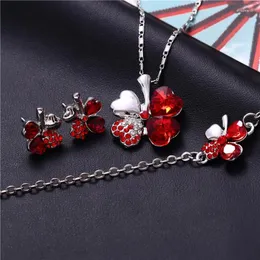 Necklace Earrings Set Explosive Lucky Crystal Bridal Suit Female Fashion Exquisite Temperament Wedding Jewelry Gift