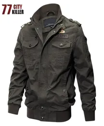 77City Killer Military Pilot Jackets Men Bomber Cotton Coat Tactical Armyジャケット男性カジュアル空軍飛行ジャケットサイズM6XL 206895209