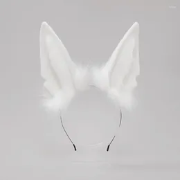 Parti Malzemeleri Cosplay Furry Headdress Tay Set Hayvan Kurt Kulakları Kafa Bandı Uzun Kürk Saç Props